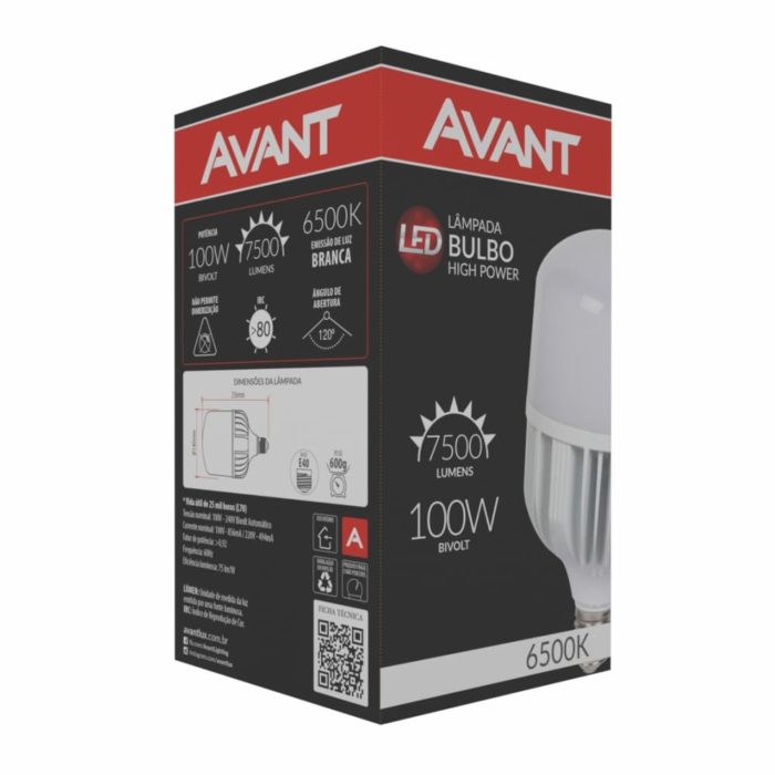 Lâmpada Led Bulbo Hp E-40 6500k 100w Bivolt Avant