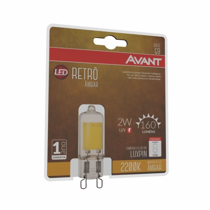 Lampada Led Retro Luxpin G9 2200k 2w Avant