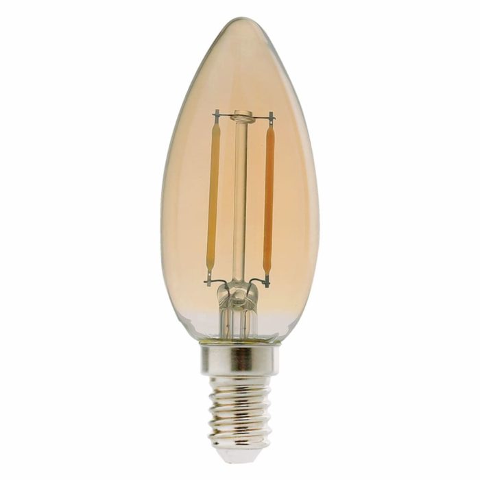 Lampada Led Retro Vela E14 Amb2200k 2w 127v