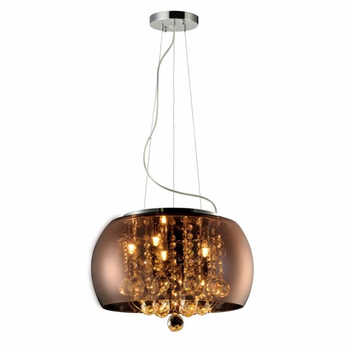 Lustre Vidro Wessex 400 Cobre Rosê Espelhado – Avant