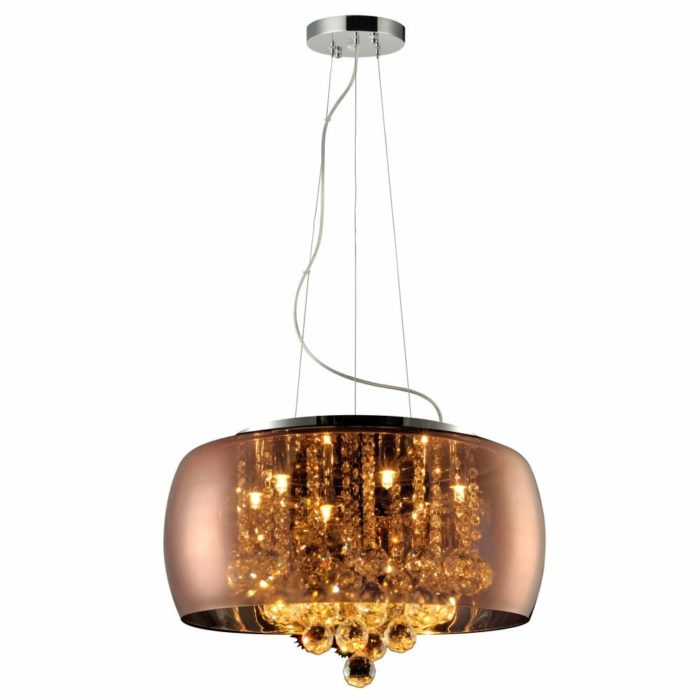 Lustre Vidro Wessex 500 Cobre Rosê Espelhado – Avant