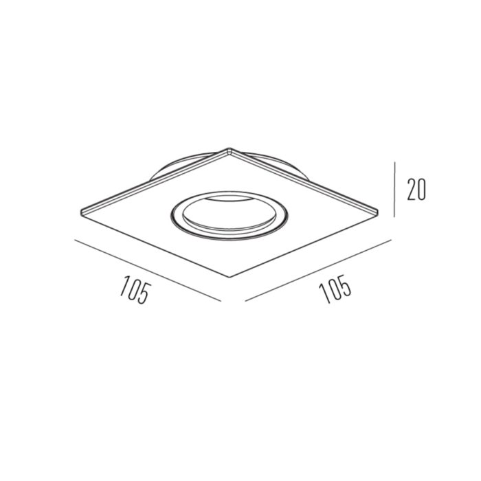 Spot Face Plana Embutir Quadrado Dicroica Mr16 Branco – Interlight