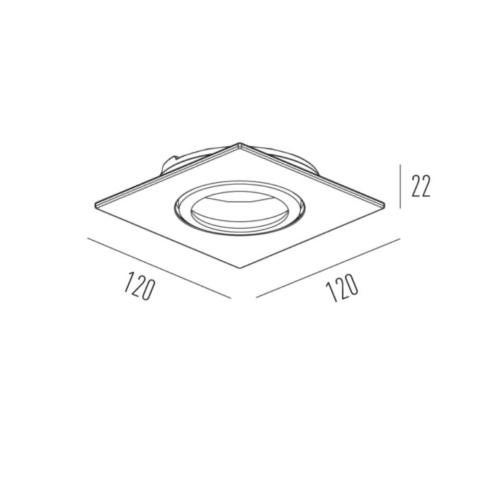 Spot Face Plana Embutir Quadrado Ar70 Branco – Interlight