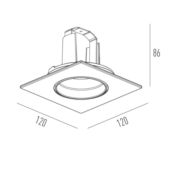 Spot Face Plana Embutir Quadradopar20 Branco – Interlight