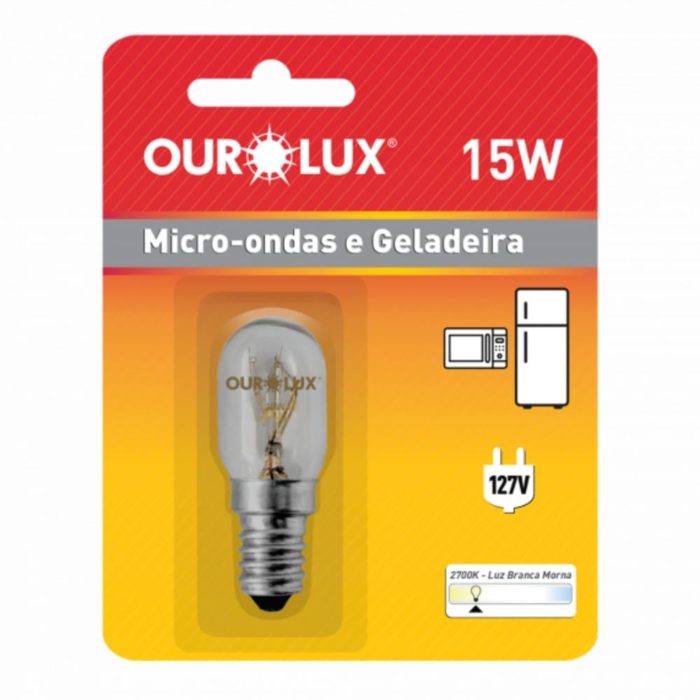 Lâmpada Incandescente Micro-ondas 15w 127v E14 – Ourolux