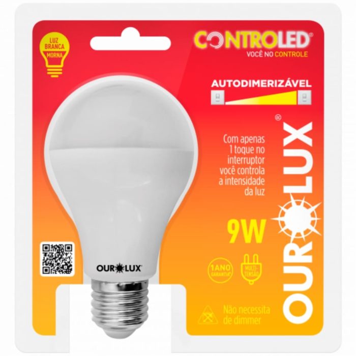 Lâmpada Inteligente Controled Autodimerizável 9w 2700k – Ourolux