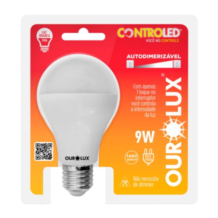 Lâmpada Inteligente Controled Autodimerizável 9w 6500k – Ourolux