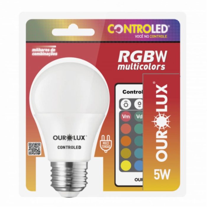 Lâmpada Inteligente Controled Rgbw Multicolors – Ourolux