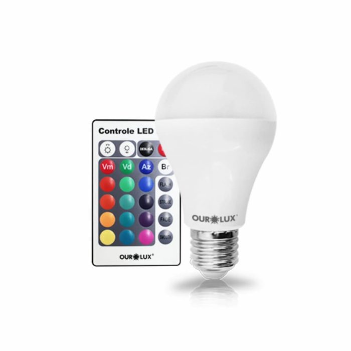 Lâmpada Inteligente Controled Rgbw Multicolors – Ourolux